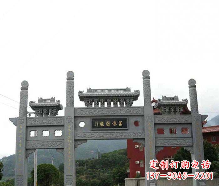 大连牌坊雕塑·精美雕刻·传承古老文化