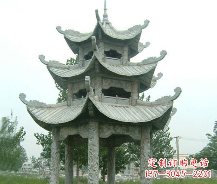 大连中领雕塑凉亭石雕