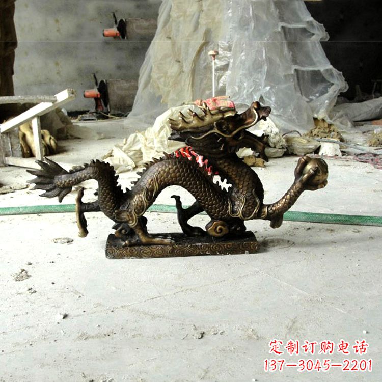大连精美仿古龙铜雕塑