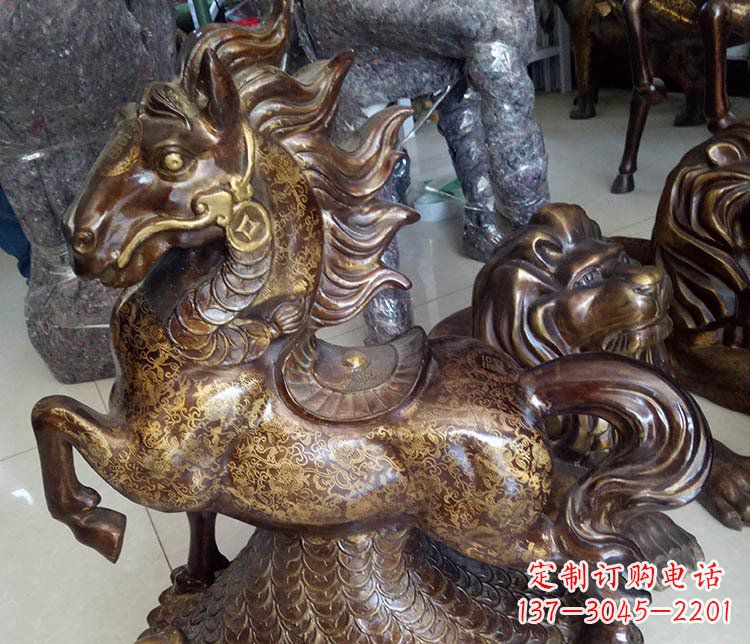 大连仿古雕塑马摆件