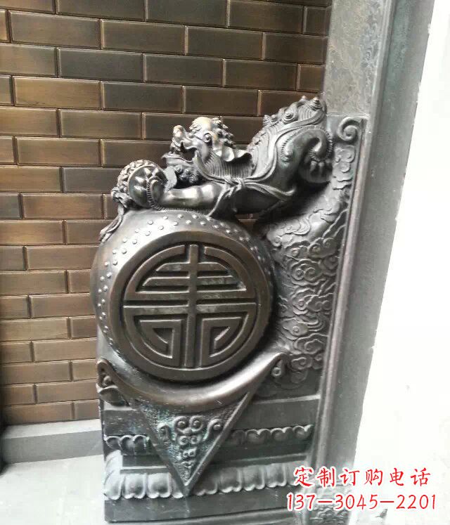 大连仿古门墩铜雕