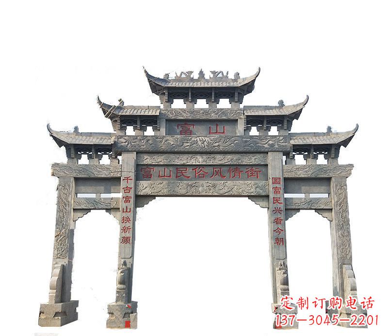 大连仿古牌坊石雕