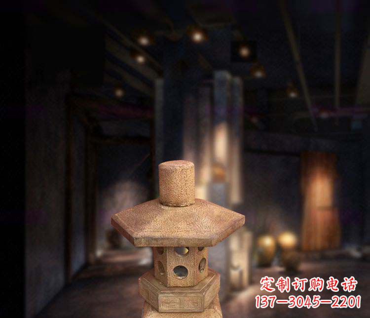 大连精美仿古石灯雕塑