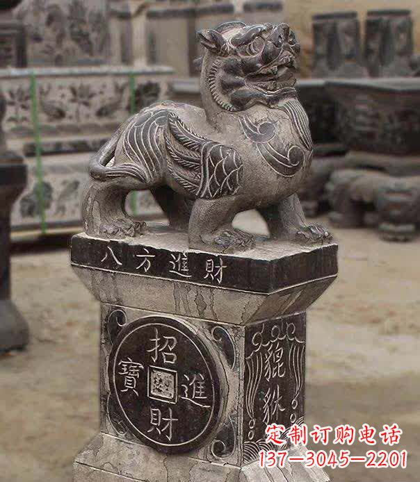 大连仿古石雕貔貅雕塑