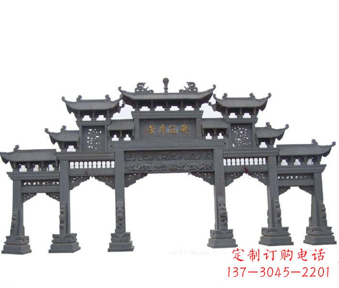大连产品名称仿古牌坊石雕