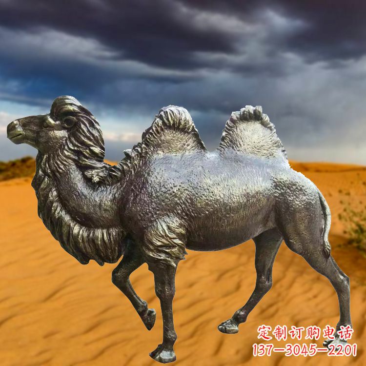 大连仿铜玻璃钢骆驼雕塑