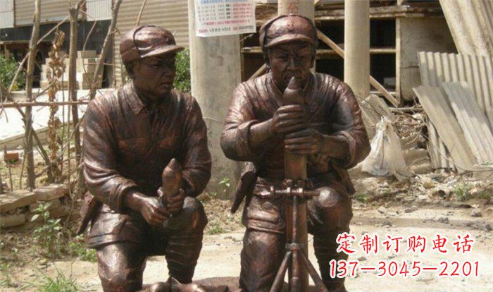 大连英勇勇士铜雕