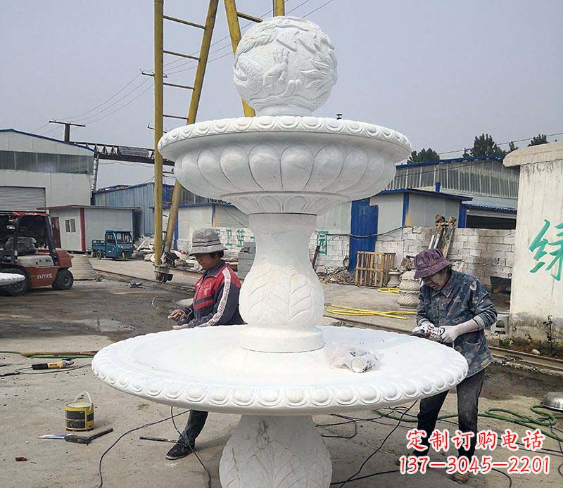 大连风水球喷泉石雕塑
