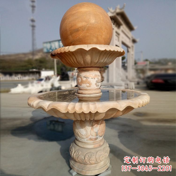 大连精致的风水球石雕塑