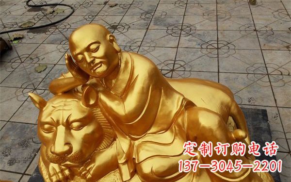 大连伏虎罗汉铜雕,古典美学与艺术的完美结合
