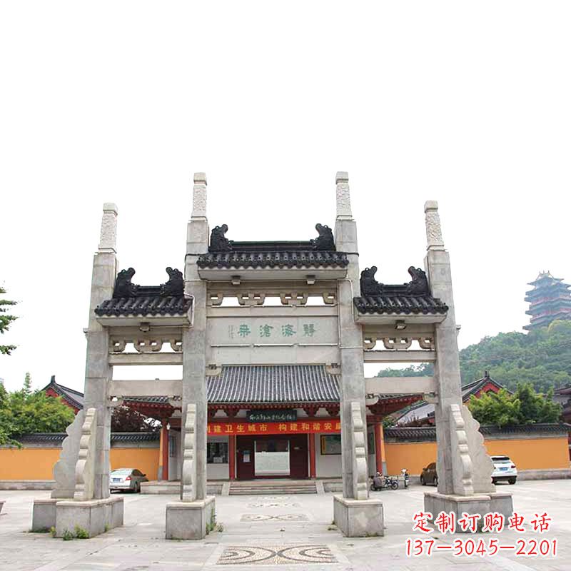 大连艺术镶嵌石牌坊雕塑