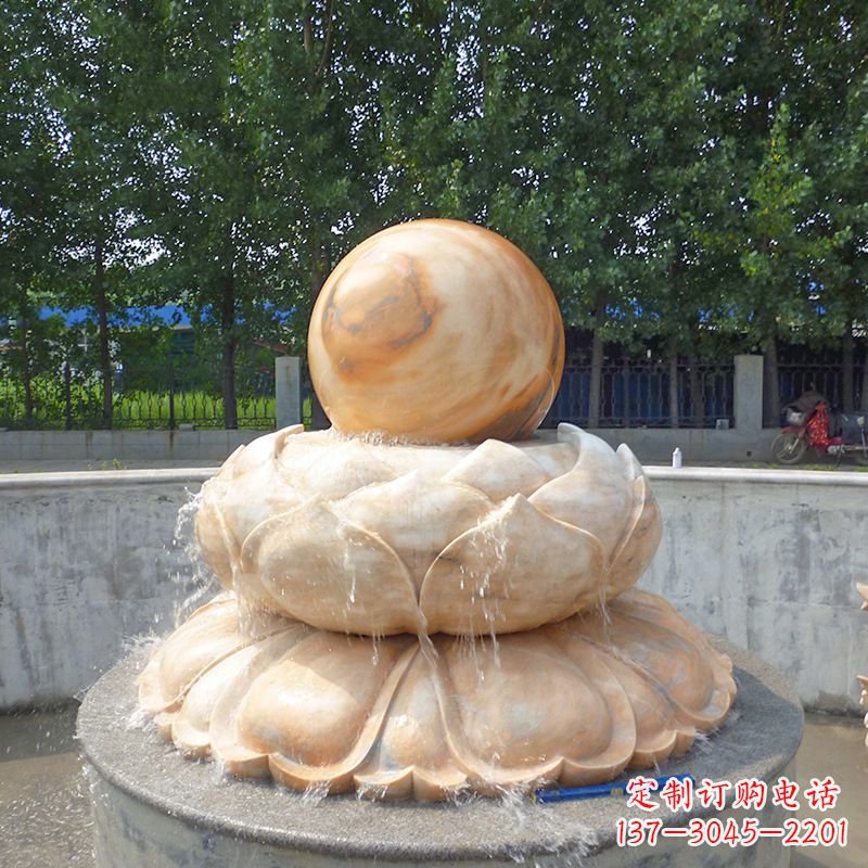大连高档石制风水球雕塑让您的空间充满风水之力
