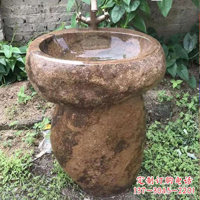 大连精美手雕石花盆,传承古典品位