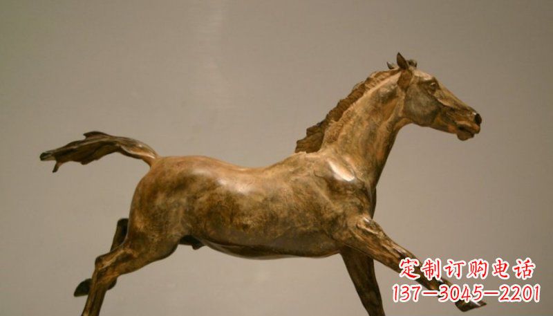 大连铜雕动物奔跑马