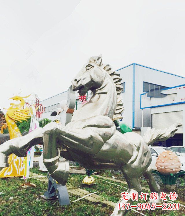 大连产品名称优雅的不锈钢雕塑——奔马