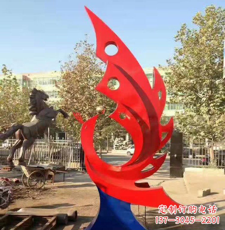 大连艺术精美的不锈钢凤凰雕塑