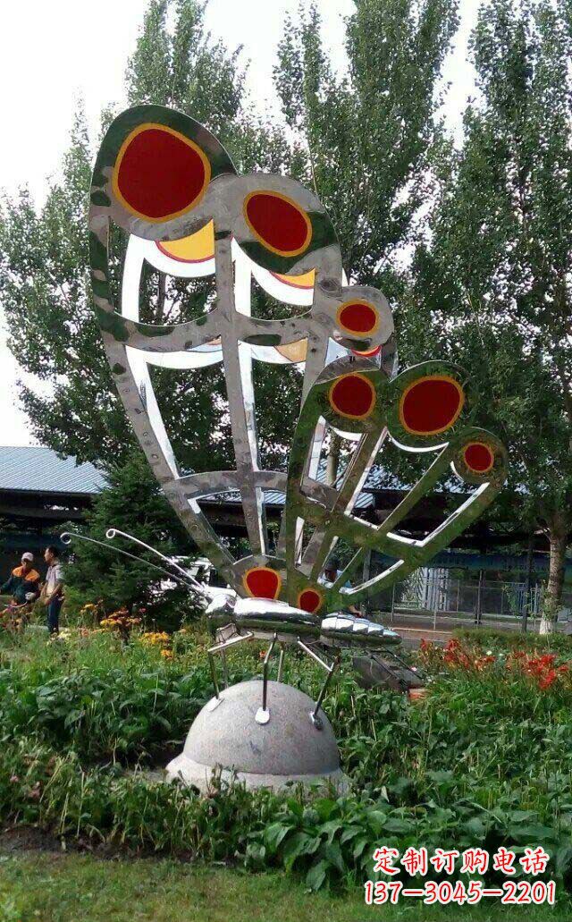 大连现代艺术不锈钢蝴蝶雕塑