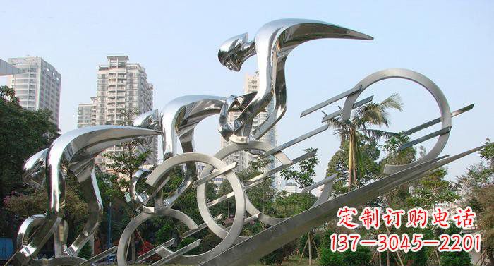 大连不锈钢自行车抽象雕塑