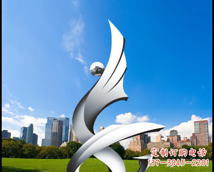 大连优雅贵族不锈钢凤凰雕塑