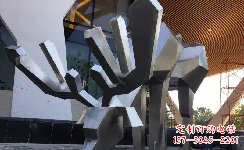 大连聚体雕塑抽象几何驯鹿