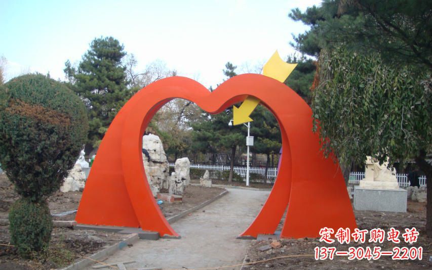 大连高雅大气的不锈钢拱门雕塑