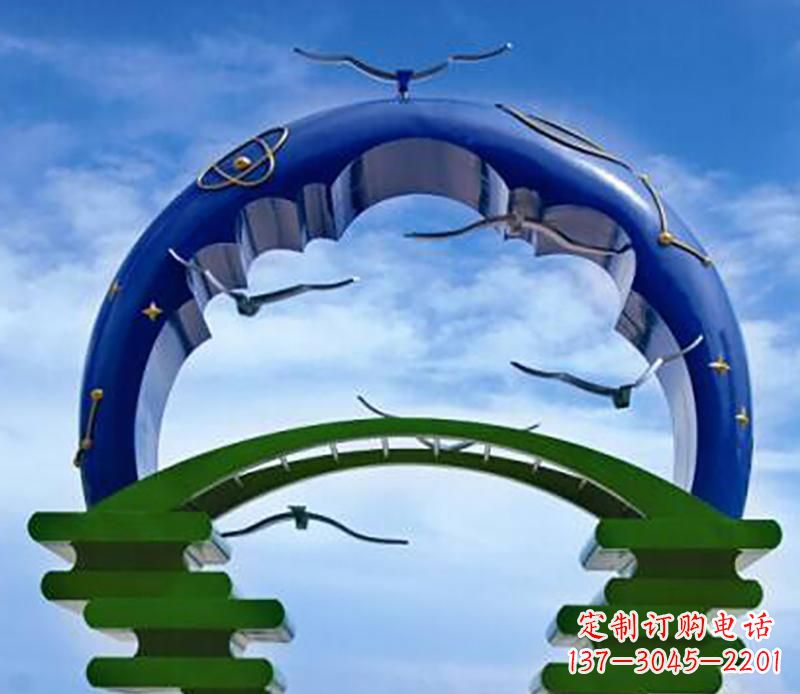 大连不锈钢帝王拱景观雕塑