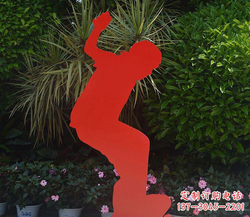 大连不锈钢男孩滑板雕塑