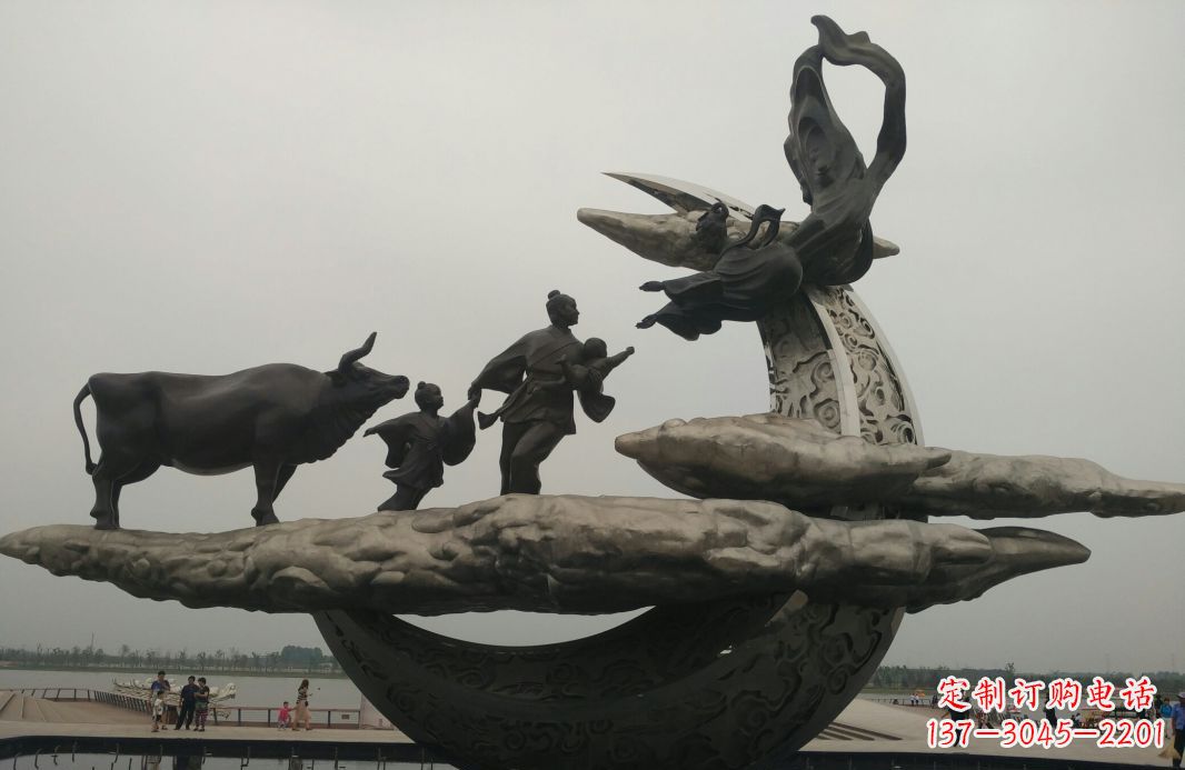 大连古典传说景观雕塑牛郎织女