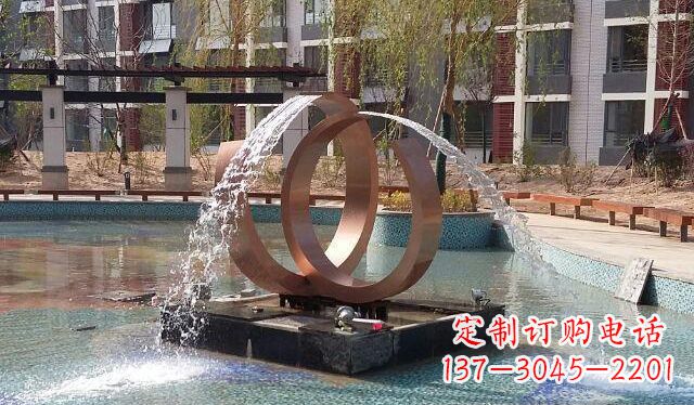 大连高贵典雅的不锈钢喷泉雕塑