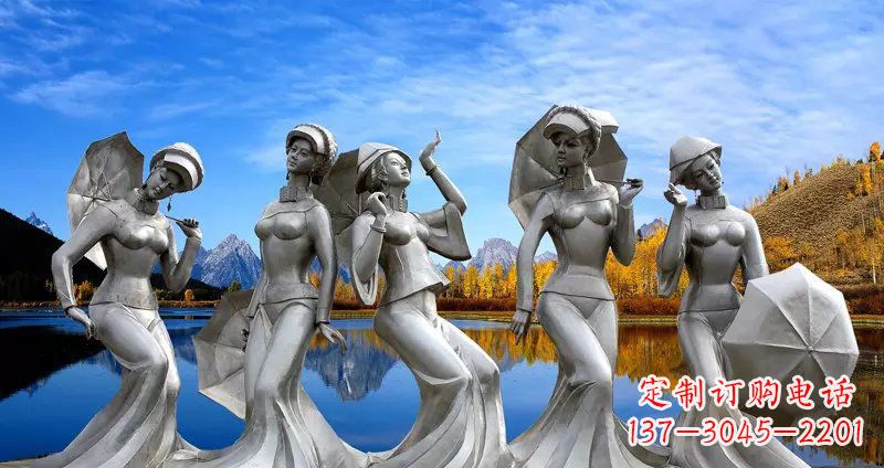 大连现代少女雕塑