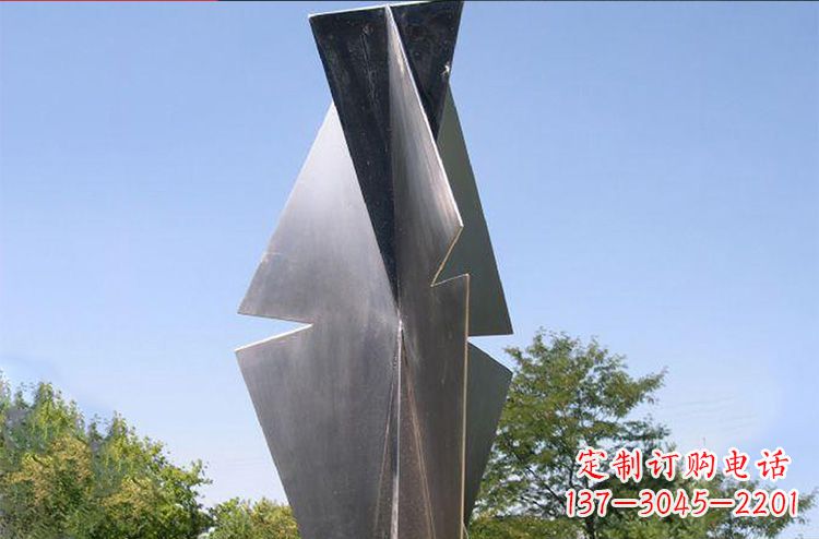 大连不锈钢树叶雕塑更新公园景观