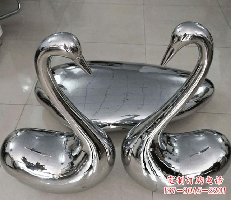 大连高端定制不锈钢天鹅雕塑