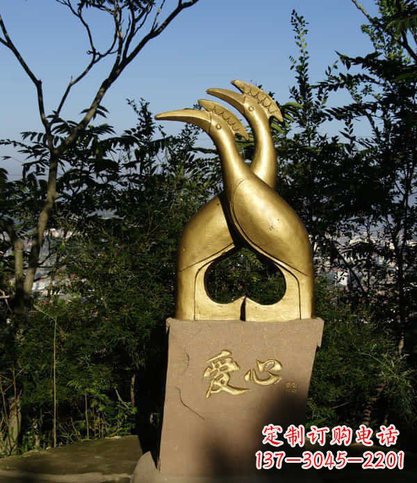 大连新中式装饰铜雕 孔雀景观雕塑