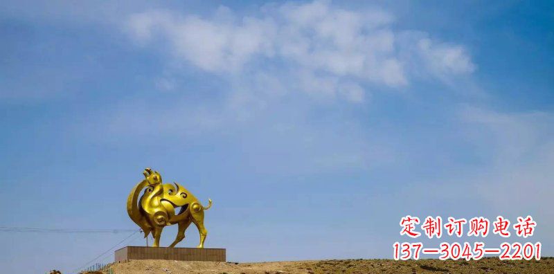大连公园抽象骆驼景观铜雕