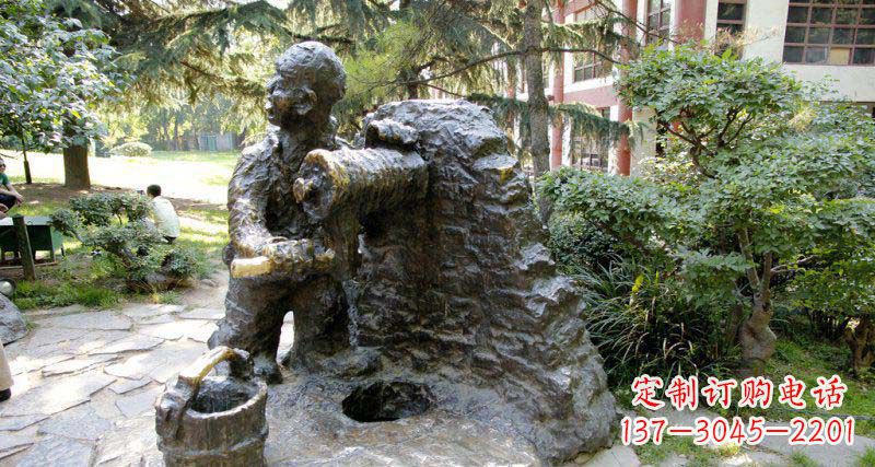 大连春洋定制铜雕男孩雕塑