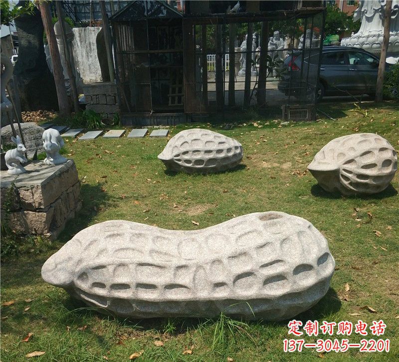 大连精美大理石花生雕塑
