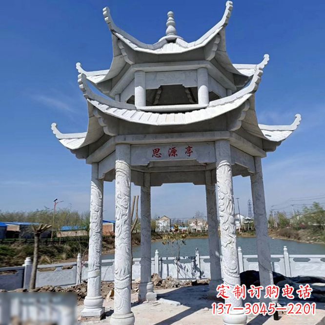 大连公园大理石凉亭