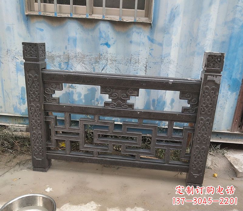大连集乐馆大理石栏板雕塑