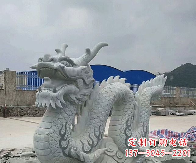 大连大理石生肖龙景观石雕