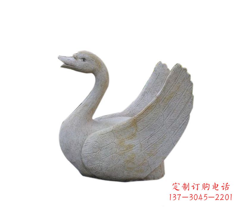 大连公园大理石天鹅喷泉景观石雕