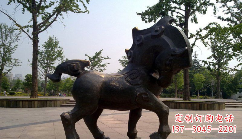 大连中领雕塑灵动小马铜雕