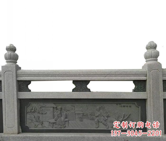 大连中领雕塑艺术品-公园仿古石雕栏板