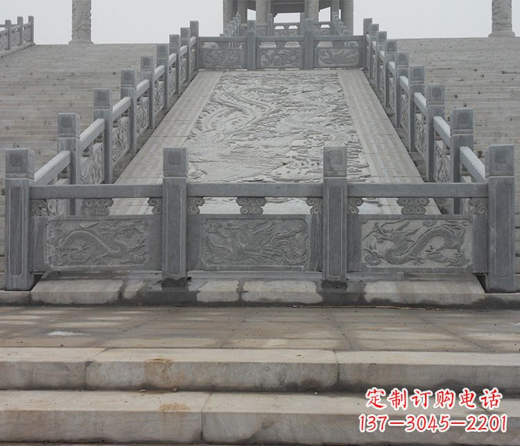 大连公园仿古石栏板景观石雕 (6)