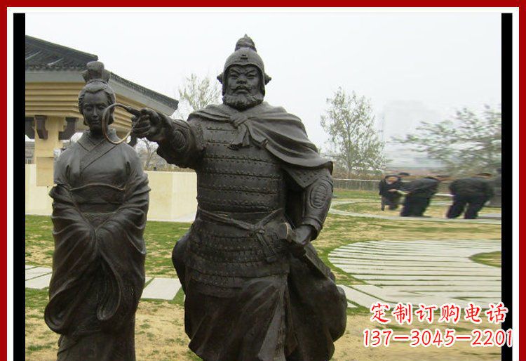大连灵巧雄姿,威武将军铜雕塑