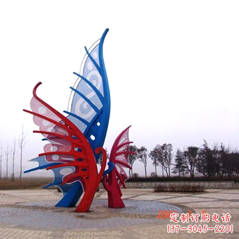 大连精美蝴蝶不锈钢景观雕塑