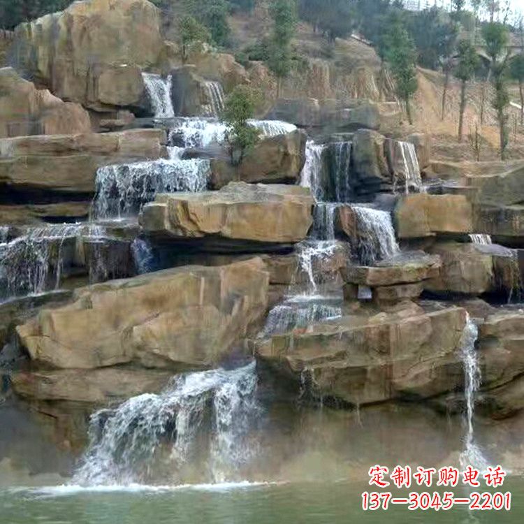 大连公园假山流水景观