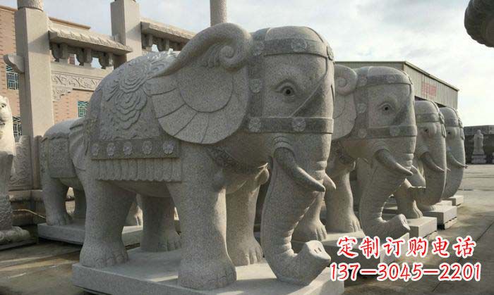 大连庄严雄伟的大象石雕