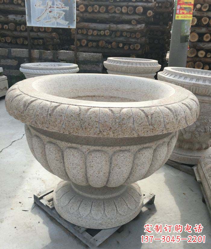 大连高质量大理石花盆石雕