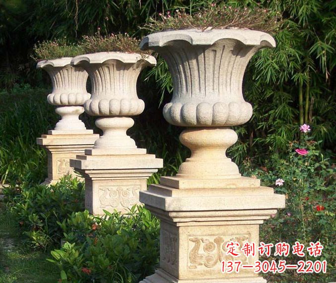 大连高质量大理石花盆石雕