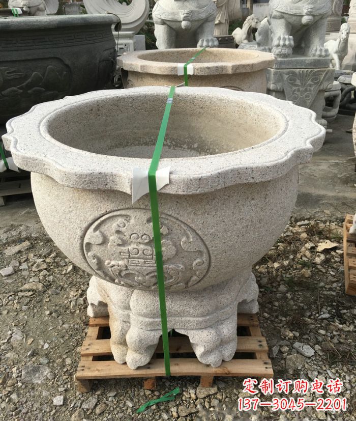 大连高品质大理石水缸雕塑
